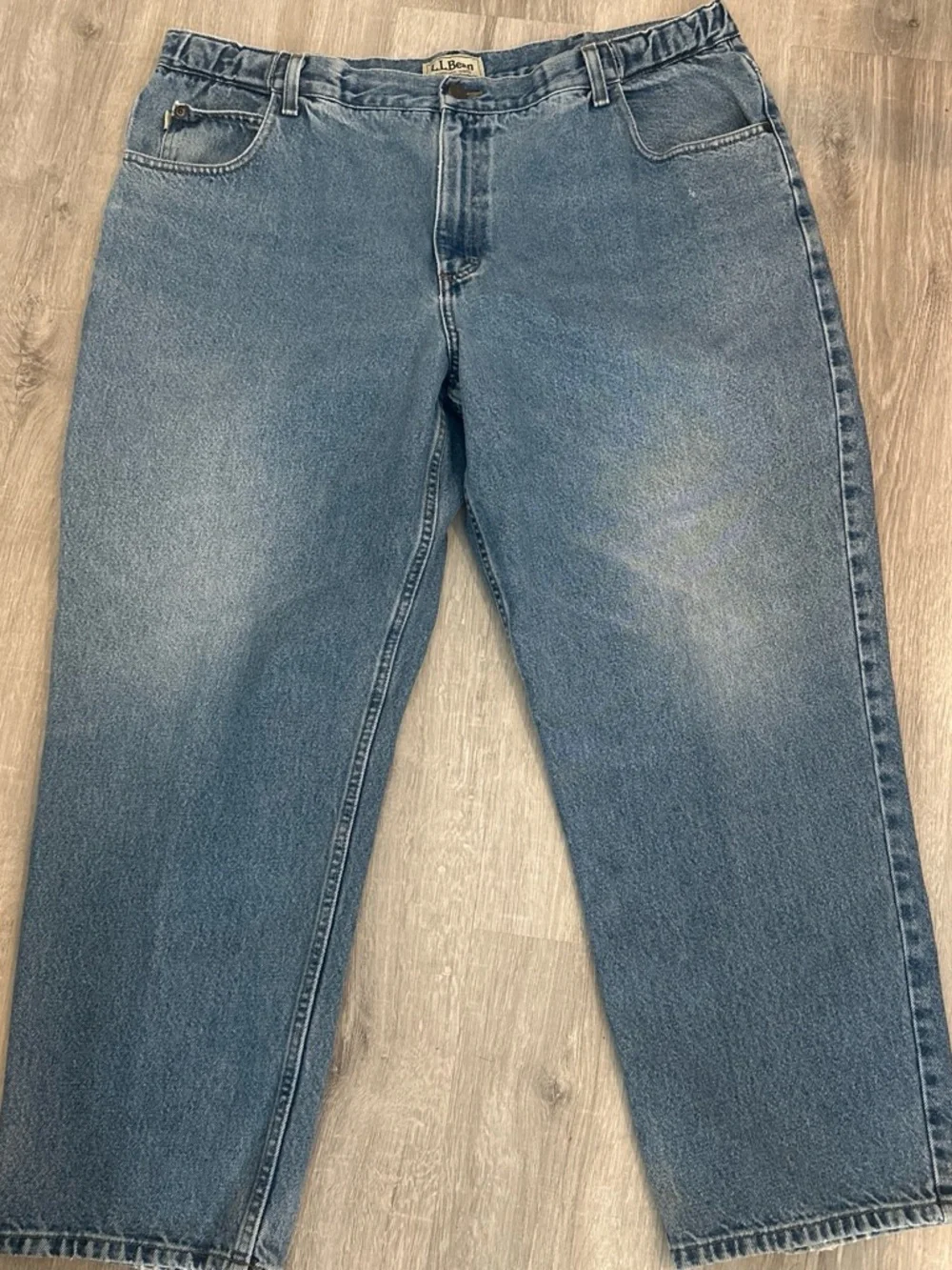 L.L. Bean Men's Relaxed Straight Light Blue Jeans